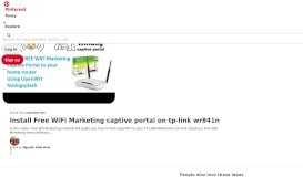 
							         Install Free WiFi Marketing captive portal on tp-link wr841n | Stuff to ...								  
							    