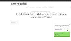 
							         Install OneNation Portal on your Device - Builds, Maintenance Wizard ...								  
							    