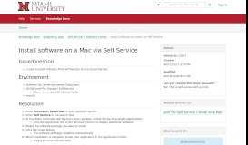 
							         Install software on a Mac via Self Service - Miami's Knowledge Base								  
							    