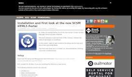 
							         Installation and first look at the new SCSM HTML5 Portal » TechGuy								  
							    