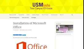 
							         Installation of Microsoft Office | USMinfo								  
							    
