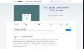 
							         Installers.romanoff-floors.com website. Log in - Installer Portal.								  
							    