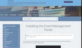 
							         Installing the Event Management Portal | Workbooks CRM								  
							    