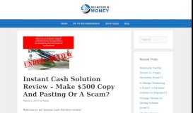 
							         Instant Cash Solution Review - Make $500 Copy And Pasting ...								  
							    