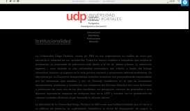 
							         Institucionalidad : UDP - Universidad Diego Portales								  
							    