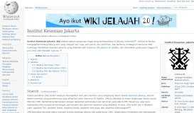 
							         Institut Kesenian Jakarta - Wikipedia bahasa Indonesia, ensiklopedia ...								  
							    
