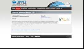 
							         Institute for Adult Learning (IAL) - eippee								  
							    