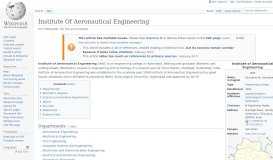
							         Institute Of Aeronautical Engineering - Wikipedia								  
							    