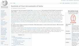 
							         Institute of Cost Accountants of India - Wikipedia								  
							    