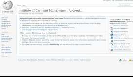 
							         Institute of Cost and Management Accountants of Pakistan - Wikipedia								  
							    