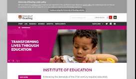 
							         Institute of Education – University of Reading								  
							    
