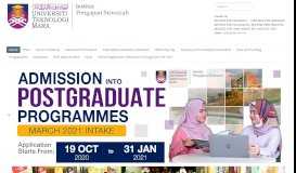 
							         Institute of Graduate Studies - e-legen - IPSiS - UiTM								  
							    