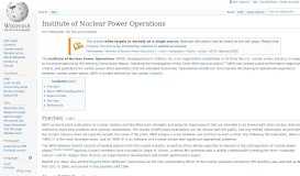 
							         Institute of Nuclear Power Operations - Wikipedia								  
							    