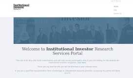 
							         - Institutional Investor Portal								  
							    