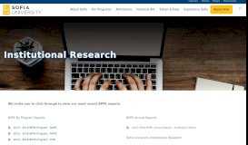 
							         Institutional Research – Sofia University								  
							    