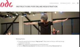 
							         Instructions for Online Registration | ODC | The most active ...								  
							    