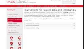 
							         Instructions for Posting Jobs and Internships | California ... - CSUN.edu								  
							    