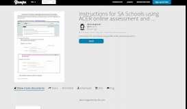 
							         Instructions for SA Schools using ACER online assessment ...								  
							    