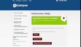 
							         Instructor Help | eCampus - Learning Management System								  
							    