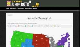 
							         Instructor Vacancy List - Army JROTC								  
							    