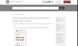 
							         Instructors: How to email your students via the Faculty Center in myFSU								  
							    