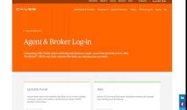 
							         Insurance agents and brokers log in - Chubb								  
							    