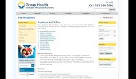 
							         Insurance and Billing | Group Health, TriHealth Physician Partners								  
							    