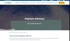 
							         Insurance and Financial Services, Employee Advocacy, Benefits | PSA								  
							    