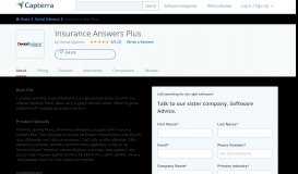 
							         Insurance Answers Plus Reviews and Pricing - 2020 - Capterra								  
							    