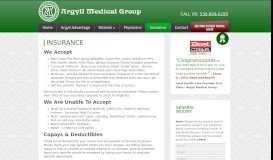 
							         Insurance | Argyll Medical Group								  
							    