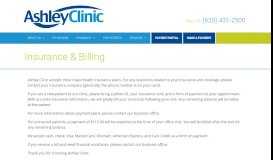 
							         Insurance & Billing – Ashley Clinic								  
							    