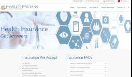 
							         Insurance & Billing | Family Physicians of Spartanburg								  
							    