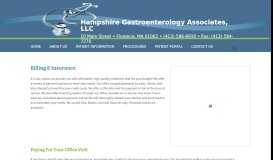 
							         Insurance & Billing | Hampshire Gastroenterology Associates, LLC								  
							    