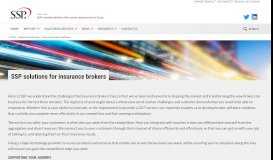 
							         Insurance broker software — SSP Broking — SSP Limited								  
							    