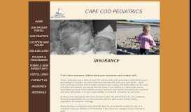 
							         Insurance - Cape Cod Pediatrics								  
							    