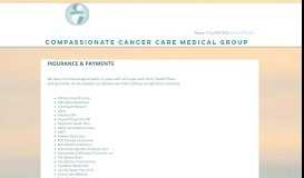 
							         INSURANCE | compcancercare - Compassionate Cancer Care								  
							    