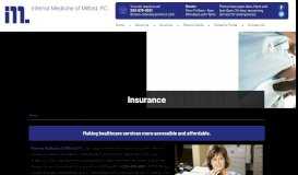 
							         Insurance | Connecticut | Internal Medicine of Milford, P.C.								  
							    