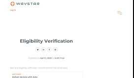 
							         Insurance Eligibility Verification Solutions | ZirMed								  
							    