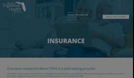 
							         Insurance | Florida Digestive Health Specialists | FDHS								  
							    