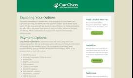 
							         Insurance & Payment Options - CareGivers Home Care								  
							    