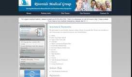 
							         Insurance Payments | Riverside Medical Group								  
							    