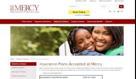 
							         Insurance Plans Accepted at Mercy Hospital - Mercy-chicago.org								  
							    