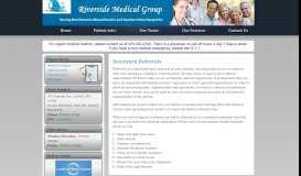 
							         Insurance Referrals | Riverside Medical Group								  
							    