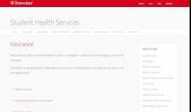 
							         Insurance | Student Health Services - RPI Student Health Center								  
							    