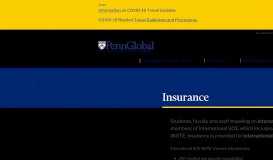 
							         Insurance | Travel Guidance - Penn Global - University of Pennsylvania								  
							    