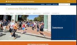 
							         Insurance | University Health Services								  
							    
