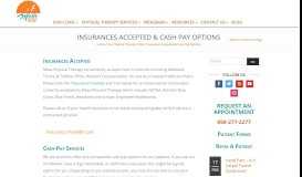 
							         Insurances Accepted & Cash Pay Options - Mesa Physical Therapy								  
							    