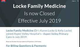 
							         Insurances Accepted - Locke Family Medicine								  
							    