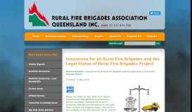 
							         Insurances for all Rural Fire Brigades and the Legal Status ... - RFBAQ								  
							    