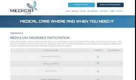 
							         Insurances | Medics USA								  
							    